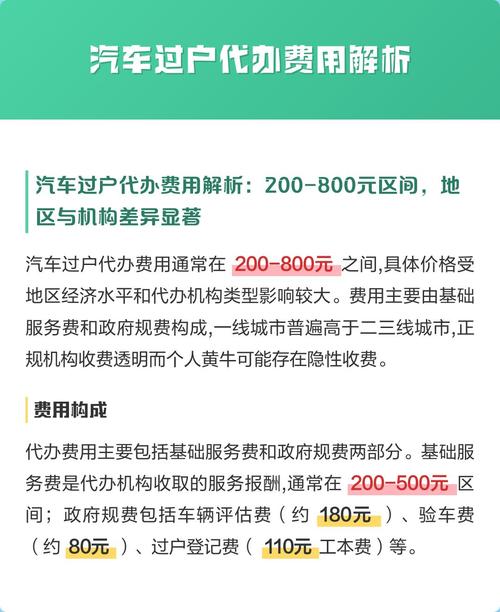 汽车过户代办费用解析 代办过户手续具体包含哪些项目？
